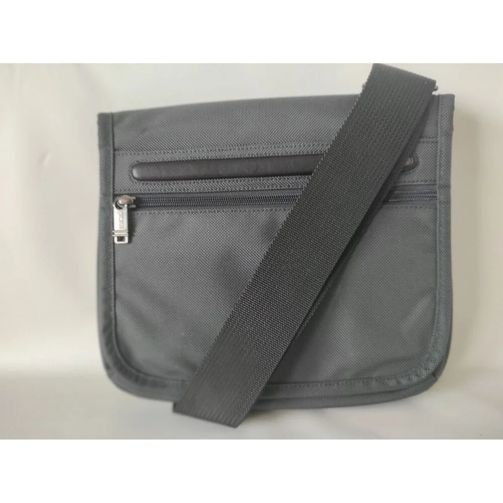 TUMI Alpha Small Flap Crossbody Grey Shoulder Bag Pouch 22105DH 10.5